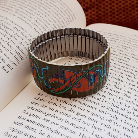 Vintage Solvar accordion Celtic bird knot bracelet - Picture 5 of 11